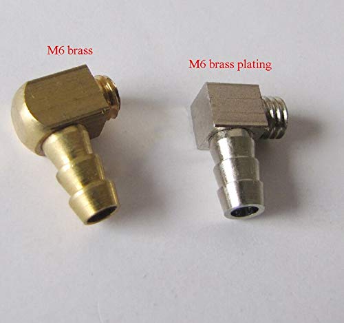 image for Hockus Accessories 6PCS/Lot M6 Copper Oil Spout 90 Degree Brass/Brass 