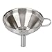 Cheflikes Stainless Steel Funnel- 5-Inch Kitchen Funnel with Removable Strainer/Filter Included Suitable For Both Liquids, Solids & Powder- Filter For Cooking Oils & Fluids