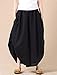 Mordenmiss Women's New Elastic Waist Wide Leg Pants with Pockets (L, Style 1-Black)