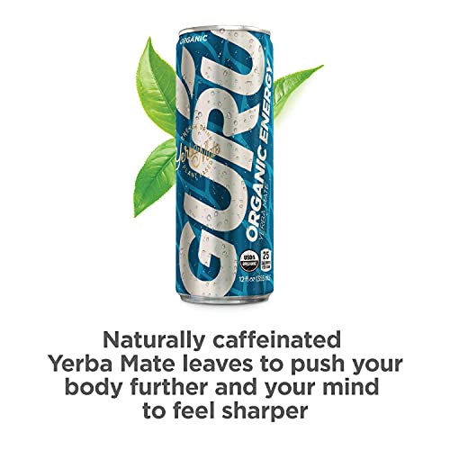 GURU PlantBased Yerba Mate Energy Drink Recharge with Refreshing