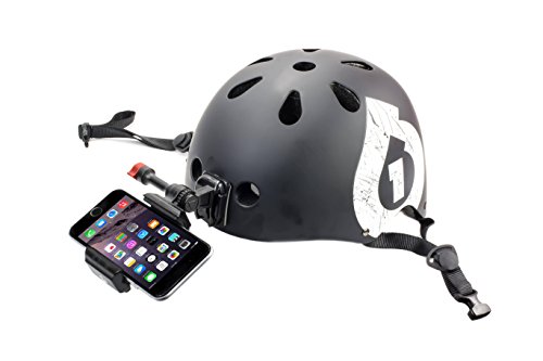 Skateboard Helmet Camera for All Smartphones. Adhesive Mount Compatible with All iPhone, Samsung Galaxy, & GoPro