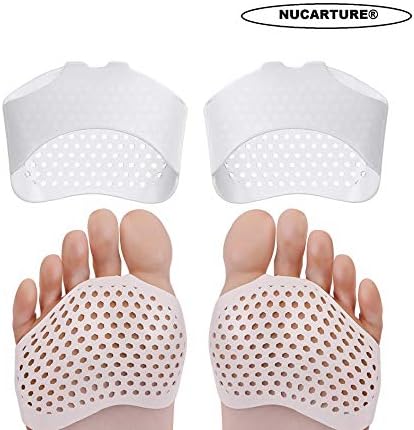 NUCARTURE® Toe separator for women toe pads for high heels Silicone Gel Ball of Foot Pain Relief Metatarsal Cushion Pad Provide Forefoot Protection and heel socks for cracked feet for women