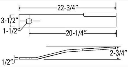 15096SW New Sidewinder CCW Flat Rotary Cutter Blade GB60 GB602 SW72 605 660