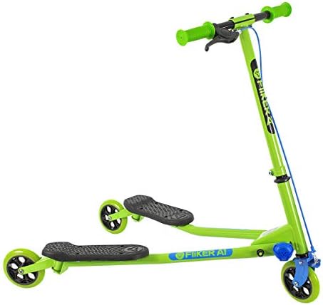 Yvolution Y Fliker Yフリッカー A1ドリフトスクーター グリーン 三輪キックスクーター キックボード 自走式スクーター おもちゃ 折りたたみ 軽量化 平衡感覚育成