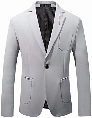 セール テーラードジャケット メンズ スーツ ジャケット ブレザー ブローチ 1つボタン ストレッチ スリム 無地 ビジネス 紳士 上品 春秋冬