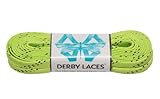 Lime Green 108 Inch Waxed Skate Lace - Derby Laces for Roller Derby, Hockey and Ice Skates, and Boots