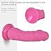 Realistic Dildo, Louviva 9 inch Lifelike Liquid Silicone Big Penis, Women Sex Toys with Strong Suction Cup (Pink) ?-g