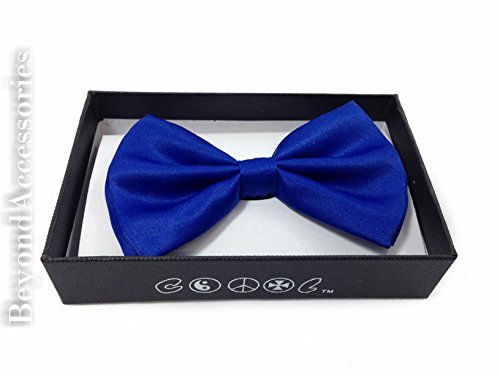 New Suspender Bow Tie Matching Colors Adults Unisex Formal- Dark Blue Combo