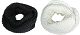Oryer 2 Pack Womens Winter Warm Thick Knit Infinity Scarf Circle Loop Cowl Scarf