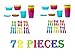 Ikea 72Pcs Kalas Kids Plastic BPA Free Flatware, Bowl, Plate, Tumbler Set, Colorful (72 Piece)