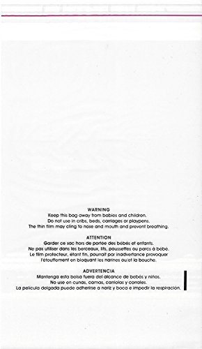 Self-seal suffocation warning, clear poly bags 1.5ml 100 count fo…