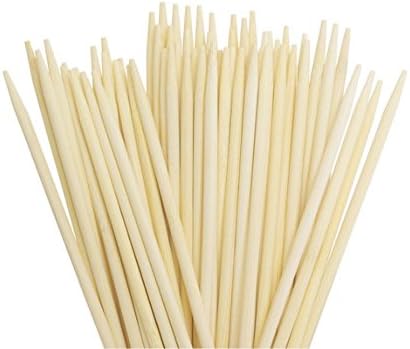 L6.7" X D 3/16" Candy Apple Corn Dog Semi Pointed Wooden Bamboo Stick Skewers / Pack of 100