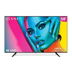 TV Kiano SlimTV 58″ [147 cm, SmartTV, 4K UHD] multimedia via USB (Dolby Audio, PVR, Triple HDMI, 8,5 ms, LED, Direct LED, HD) energieklasse A