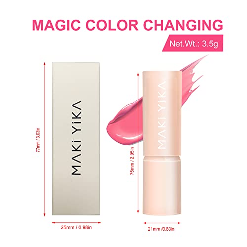 Flower Lip Balm,Color Changing Lip Gloss Tint Stain Moisturizer,Magic Flower Jelly Lipgloss Temperature Change Long Lasting Clear Lipstick Unique PH Level of Your Lips,0.13Oz,3Pack (set B)