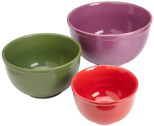 Click Here to See More Images DII Stoneware Mixing Bowl in Jewel Tones, Set of 3