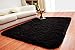 ACTCUT Super Soft Indoor Modern Shag Area Rugs Fluffy Beding Room Shaggy Carpets Dining Living Room Nursery Rug 4' x 5', Black