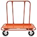GypTool Heavy Duty Drywall Sheet Cart & Panel Dolly with 4 Swivel Wheels - Orange
