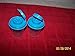 Tupperware Mini Salt & Pepper Shakers 2oz Clear with Teal Blue Tops