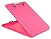 Saunders Pink SlimMate Plastic Storage Clipboard with Low Profile Clip - Portable Mobile Organizer for Home, Office, and Business Use (00835)