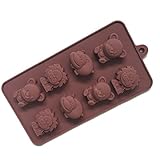 Longzang U-Beauty 8-Tray Animal Ice Cube Shape Silicone Chocolate Dinosaur Mold