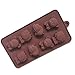 Longzang U-Beauty 8-Tray Animal Ice Cube Shape Silicone Chocolate Dinosaur Mold