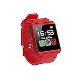 Relee U8 Bluetooth Smart Wrist Watch Phone Mate with Iphone Android Samsung HTC LG H (Red)