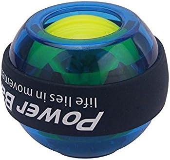 LED Wrist Ball Gyroscope Strengthener Ball Power Ball New Wrist Gyroscope Wrist Strengthener Power Force Ball (Blue)