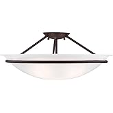 Livex Lighting 4825-07 Newburgh 3-Light Ceiling Mount, Bronze