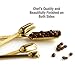 2lbDepot Gold Measuring Spoons Set of 7 Includes Bonus Leveler, for Baking/Cooking, Premium Kitchen use Stainless Steel Teaspoons, Rust Proof, Narrow Design fits into Spice Jars