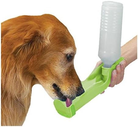 MagicMen Portable Pet Dog Cat Travel Water Drink Bottle Bowl Dispenser Feeder Plastic Foldable Pet Dog Cat Travel Water Drinking Feeder Bottle (green)