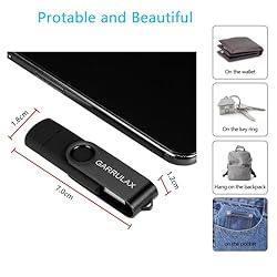 GARRULAX USB Flash Drive, 128GB 2 in 1 OTG Type C