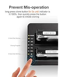 Unidad de disco duro externo doble bahía USB 3.0 a SATA de Alxum, Estación de acoplamiento para discos duros SSD SATA I II  III de 2.5 a 3.5 pulgadas