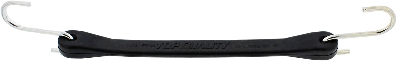 ABN EPDM Rubber Straps - 10in Black Rubber Tie Down Straps with Hooks (18in Max Stretch) Rubber Bungee Cords, 10 Pack: Automotive