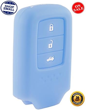 Honda Key Protector - Silicone Rubber Smart Key Cover - Protecting Remote Control (Key Fob) Case Cover By NJM (Blue)