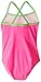 Kanu Surf Girls' Layla Beach Sport Banded 1 Piece Swimsuit, Solid Pink, 8