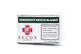Recon Medical Emergency Rescue Blanket – Waterproof, Compact, First Aid, Lightweight, EMT, Life Saving, Reusable