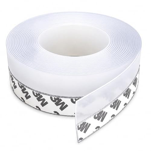 Fita De Vedação Para Frestas PVC Transparente Autoadesiva 4,5cm De Altura, Impermeável, Silenciosa, Anti Pragas, Para Portas E Janelas, Fácil Aplicação Em Vidro, Madeira, Alumínio, Aço E PVC