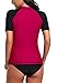 Anwell Womens UV Protection Short Raglan Sleeve Rash Guard UPF50+ Swim Shirt