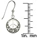 Celtic Knot and Peace Sign Symbol Sterling Silver Hook Earrings