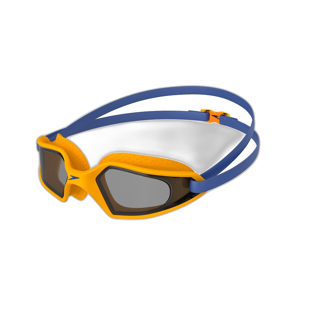 Speedo Unisex-Youth Hydropulse Swimming Goggle | Comfortable Fit | Adjustable Design | Anti-fog | Anti-leak Goggles, Ultrasonic/Mango/Smoke, One Size