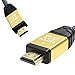 HDMI Cable 5ft High Speed HDMI 2.0 18Gbps Supports 4K @ 60Hz 2160p HD 1080p,Gold Plated Connectors & Audio Return - Video 4K 1080p 3D - Xbox PS3 PS4 PC Apple TV 19 + 1 Copper Ethernet（5 feet）