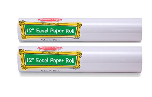 Melissa & Doug Tabletop Easel Paper Roll (12 inches x 75 feet) - 2-Pack