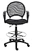 Boss Office Products B16217 Mesh Drafting Stool with Loop Arms in Black
