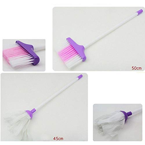 Fun Cleaning Set Girls Housekeeping Pink Sweep Pretend Play Kids Educational Children Assemblage Plastic - Thumbnail 7