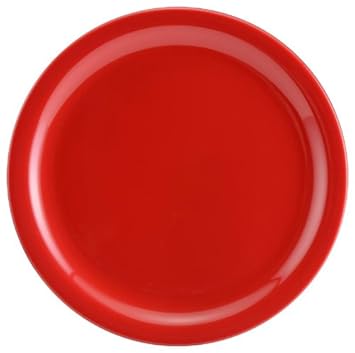 Servewell Round Dinner Plate Set, 28cm, Set of 6, Red