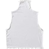 OOCC Detachable Stand Collar Sleeveless Pullover Underwear Fake Collar Turtleneck Faux False Collar Half Blouse Dickey Collar