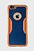 iPhone 6 Case, iPhone 6s Case Orange Blue SaharaCase [Bonus Tempered Glass Screen Protector] Shock-Absorption TPU Rubber Bumper Reinforced Hard Plastic Frame for Apple 6/6s 4.7
