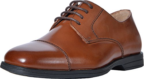 Florsheim Kids Boys' Reveal Cap Toe Jr Oxford, Cognac, 10 M US Toddler