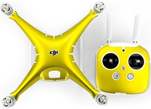 DJI Phantom 4 PVC Skin Decals, OK-STORE Exclusive Decoration Wrap Water-resistant PVC Skin Decal Kit for DJI Phantom 4 Quadcopter Drone Body Shell and Remote Controller and Batteries - Gold