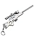 Azlink Gun Keychain Pendant For Pubg Player Bartley Bolt-Action Sniper Rifle Legendary Guns Toys Heavy Shotgun Model Alloy Metal Sniper Rifle Keychain Game Party Supplies Collection Gift